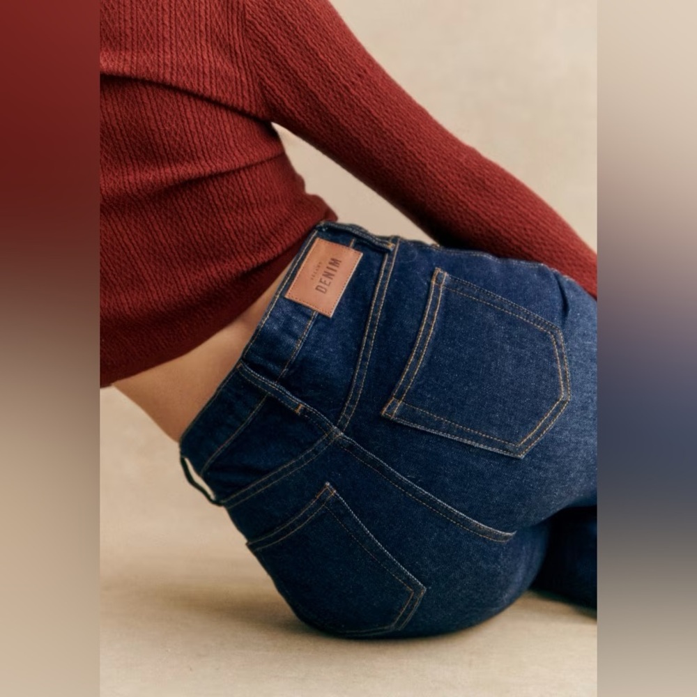 Sezane Le Brut Denim Jeans in Indigo sz 26